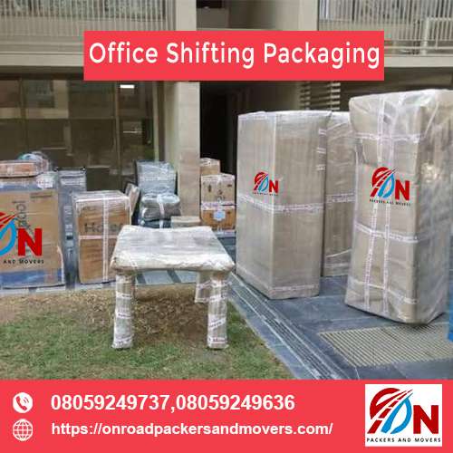office shifting service after perfroming complete offices goods packaging in bangalore